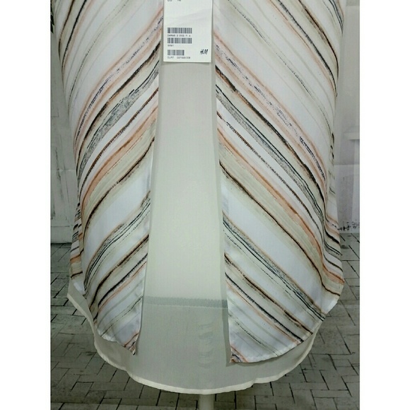 Nwt H&M womens size10 tan brown black tunic top - Picture 5 of 7